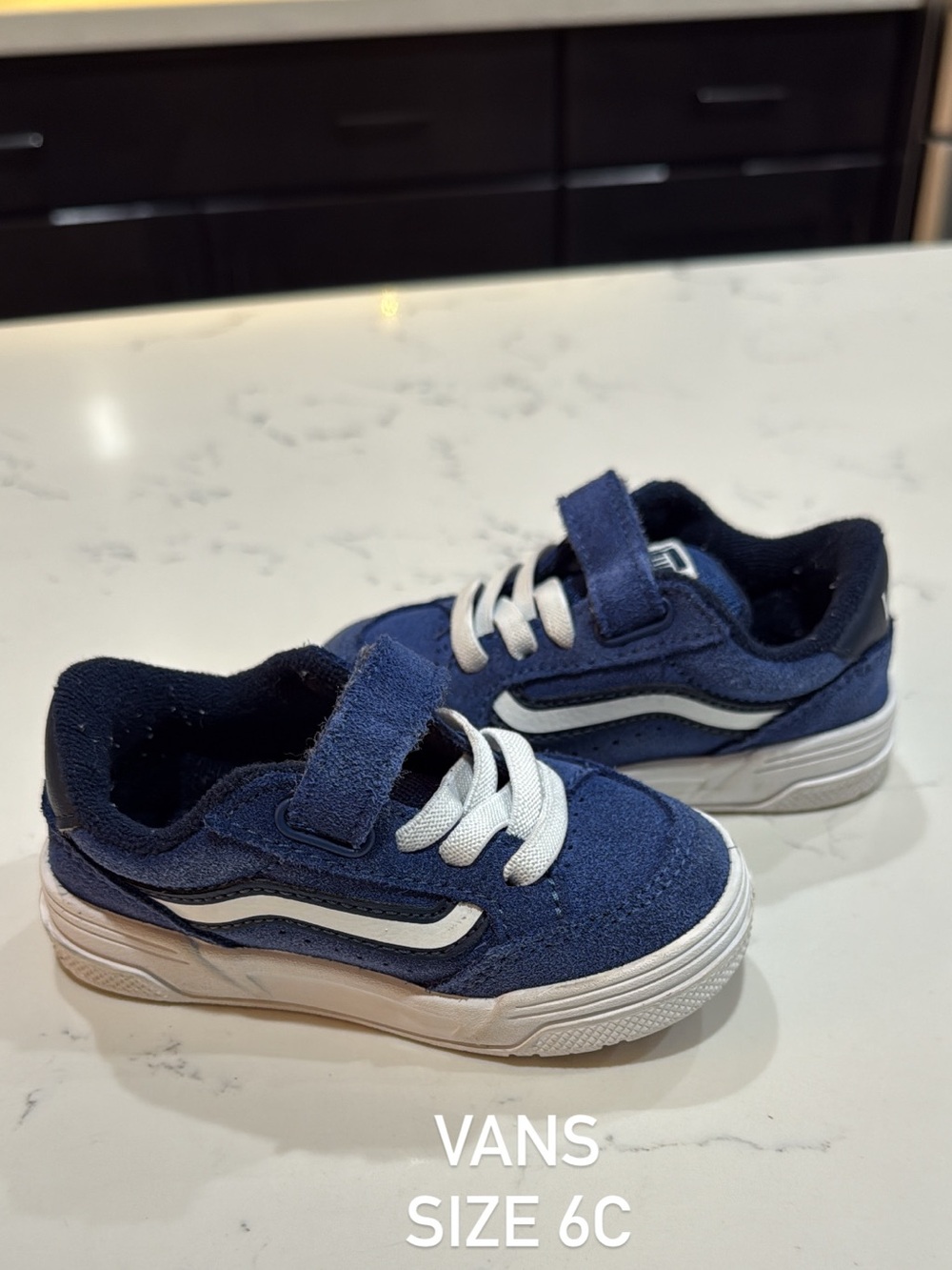 Vans Kids Navy and White Skate Sneakers